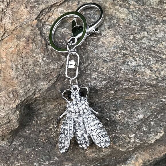 Austrian Crystal Bee Keychain - Picture 6 of 7